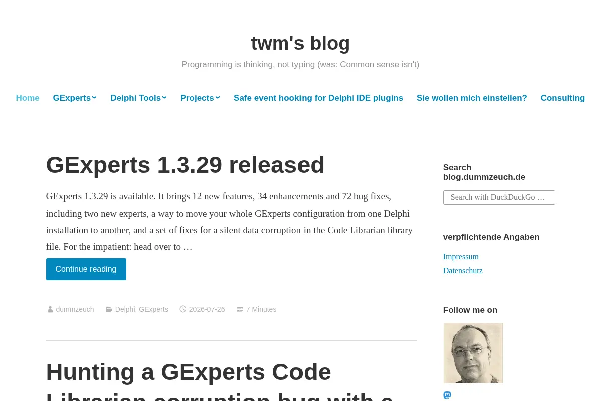 twm's blog – Programming is thinking, not typing