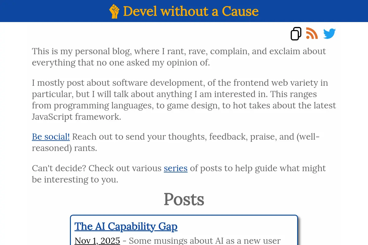Devel without a Cause - Blog