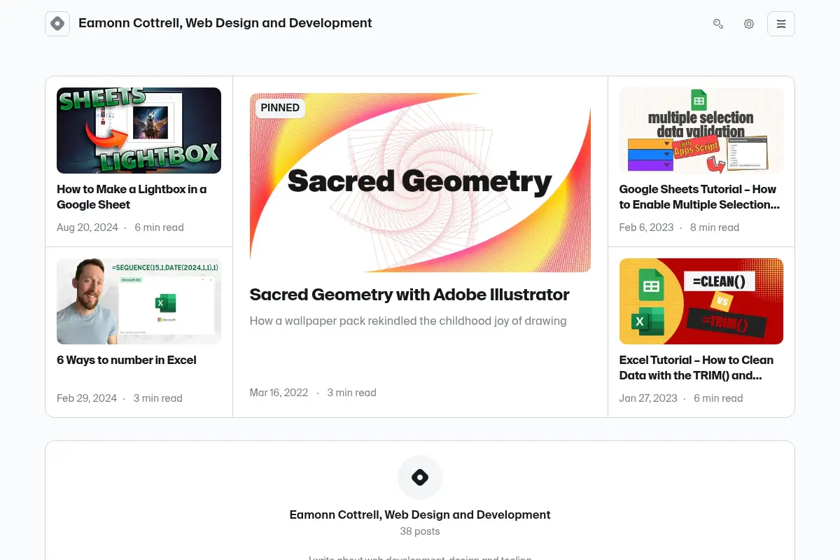 Eamonn Cottrell, Web Design and Development
