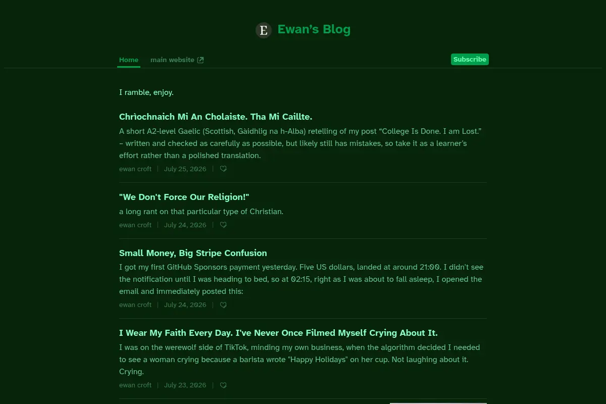 Ewan’s Blog