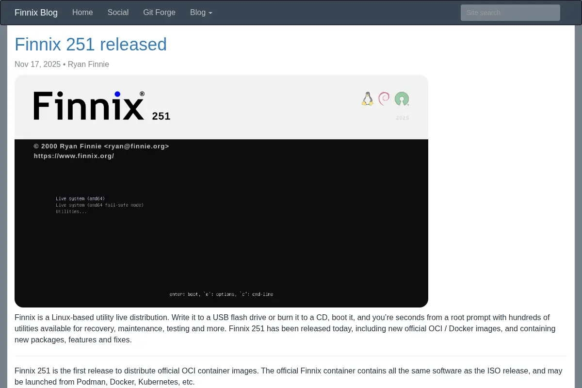 Finnix Blog
