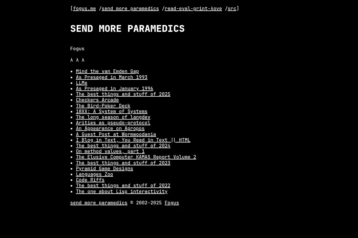 Send More Paramedics