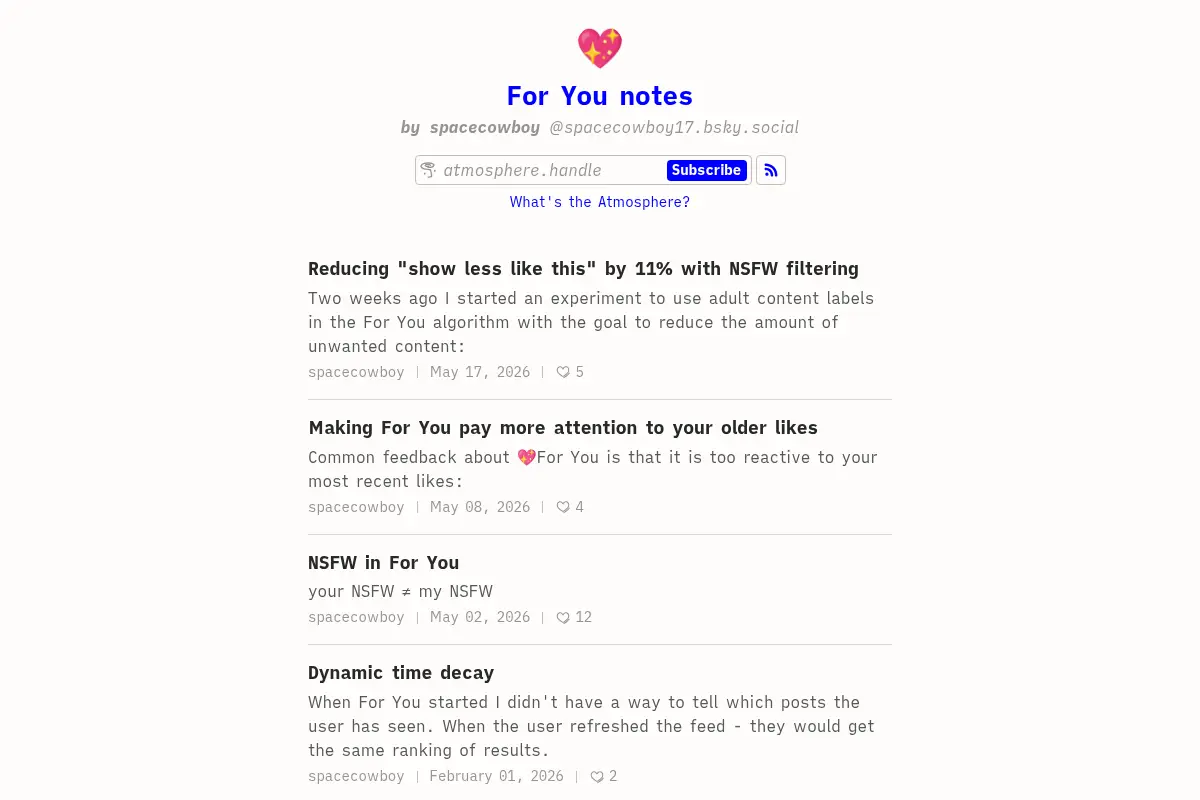 For You notes