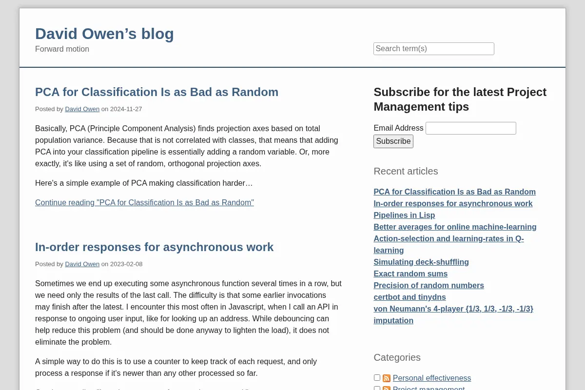 David Owen’s blog