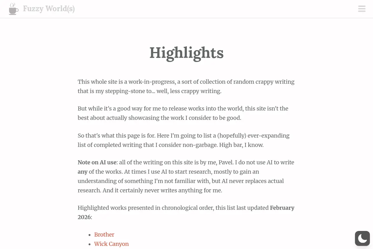 Fuzzy World(s) – Literary WIP