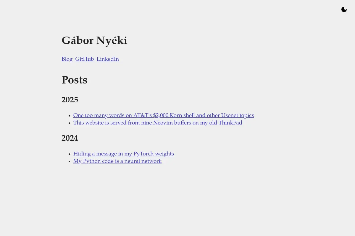 Gábor Nyéki's Blog