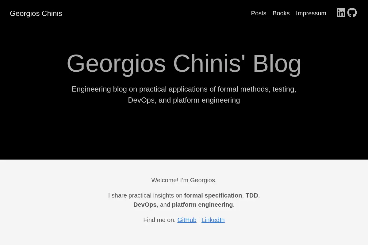 Georgios Chinis' Blog