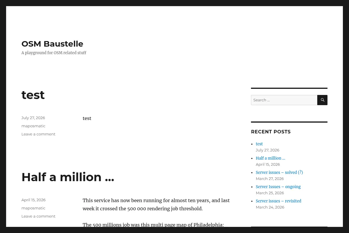 OSM Baustelle – A playground for OSM related stuff