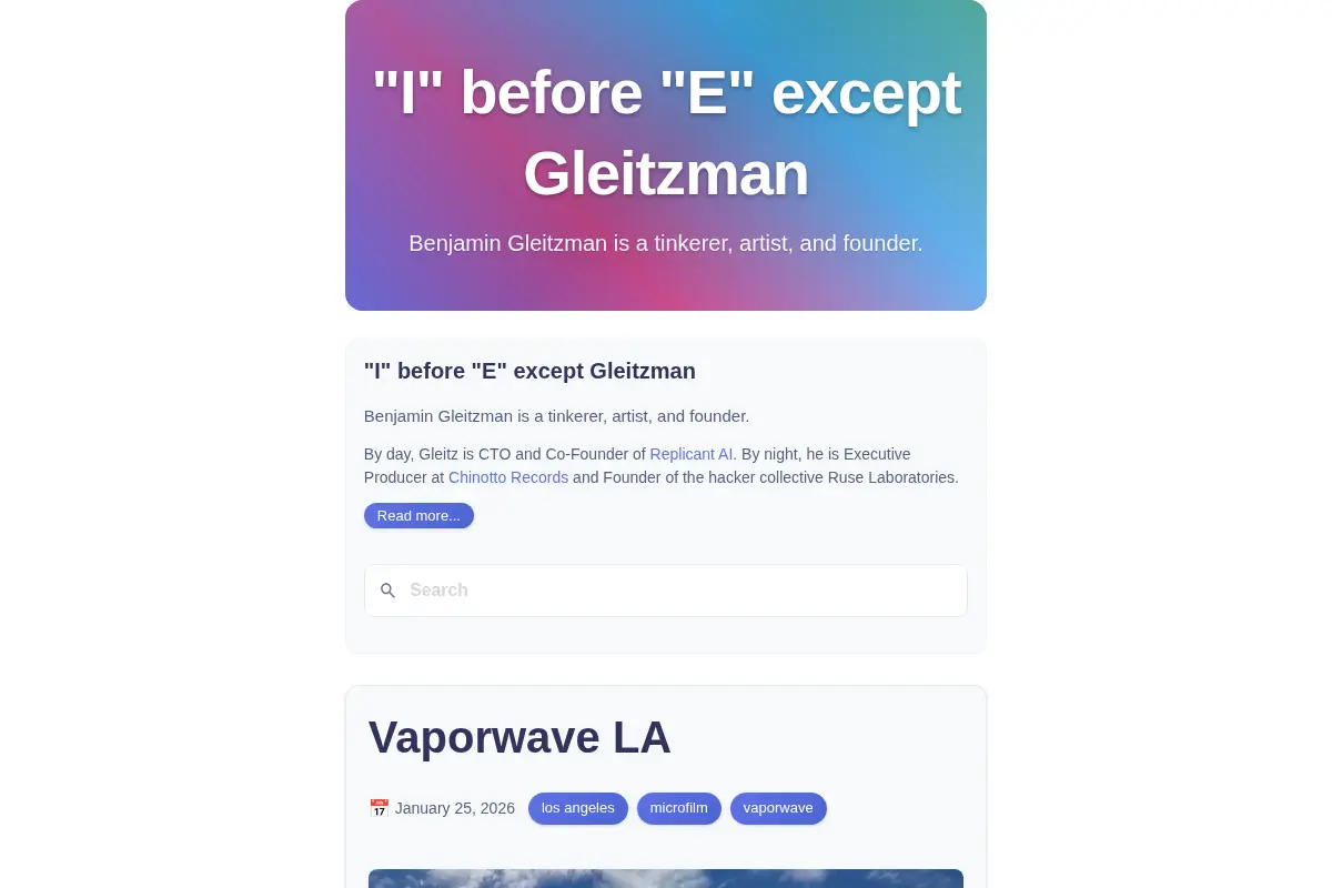 "I" before "E" except Gleitzman