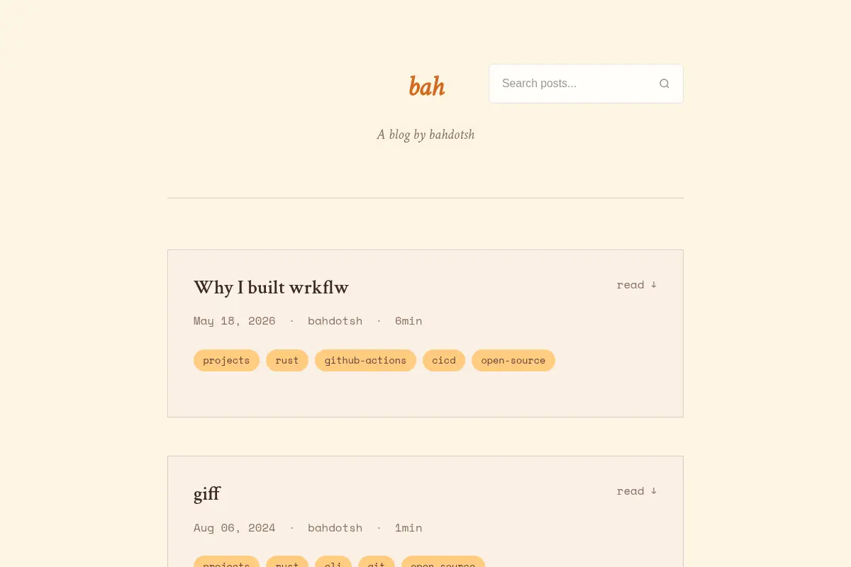 bah - blog by bahdotsh
