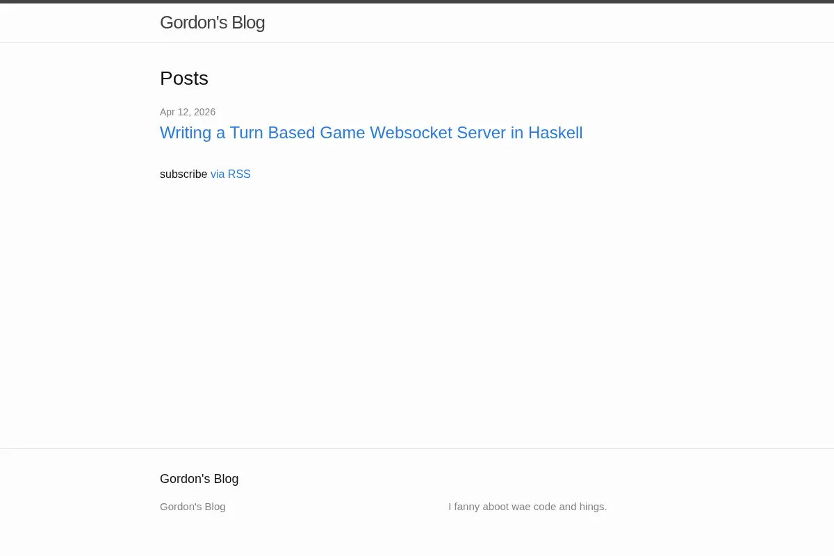 Gordon’s Blog