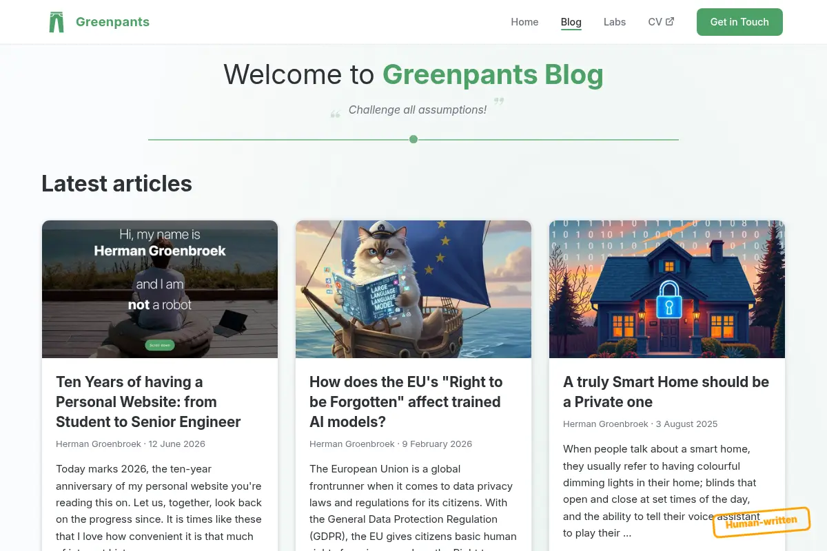 Greenpants Blog