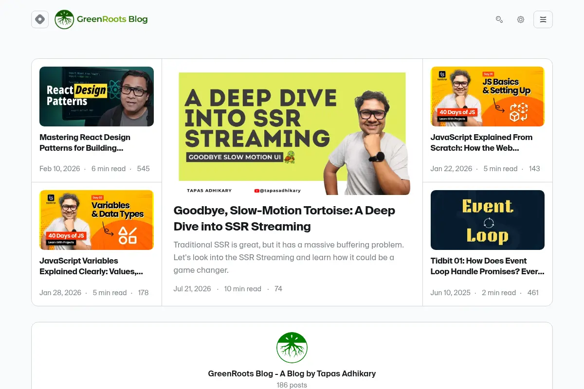 GreenRoots Blog - A Blog by Tapas Adhikary