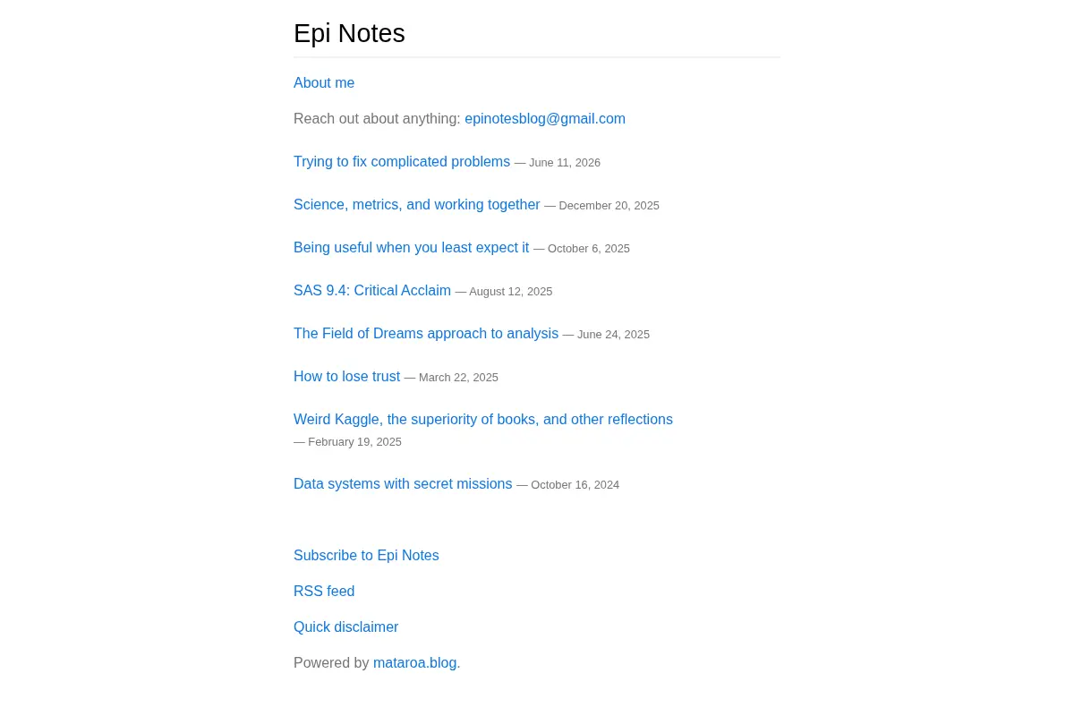 Epi Notes