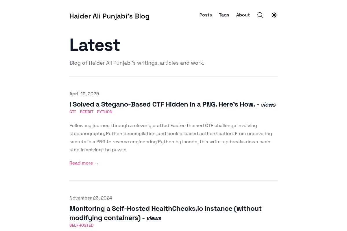 Haider Ali Punjabi's Blog