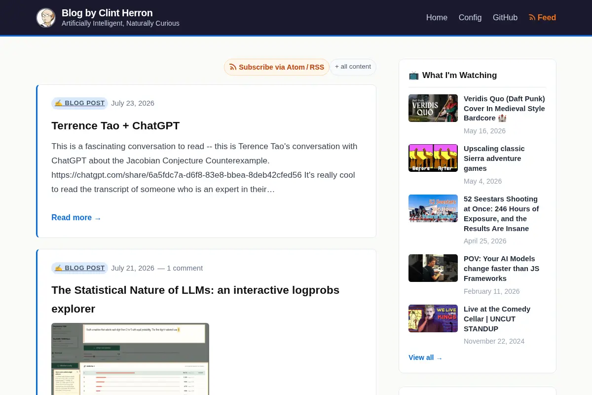 Blog by Clint Herron