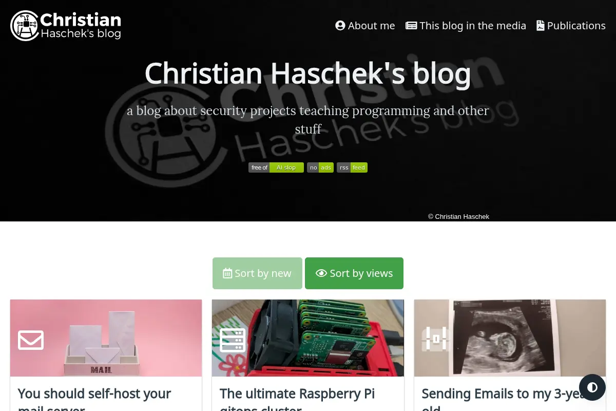 Christian Haschek's blog