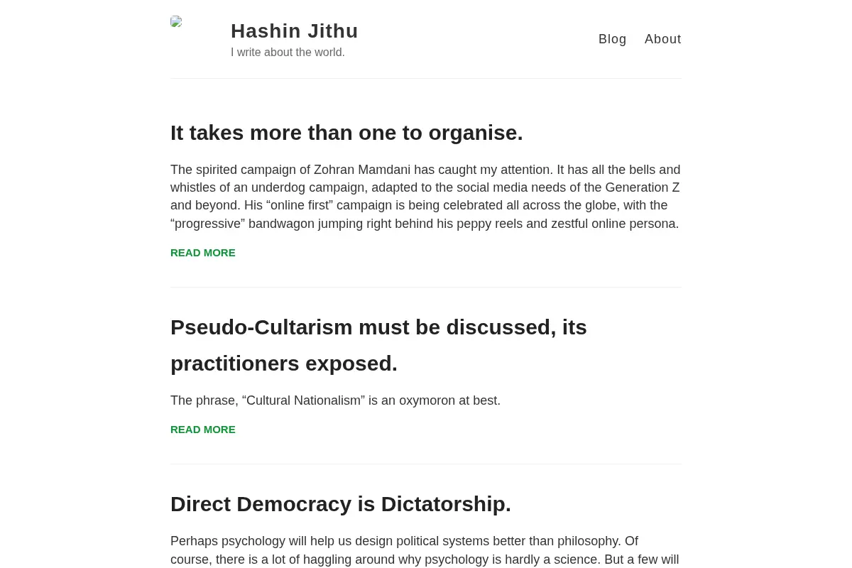 Hashin Jithu – I write about the world.