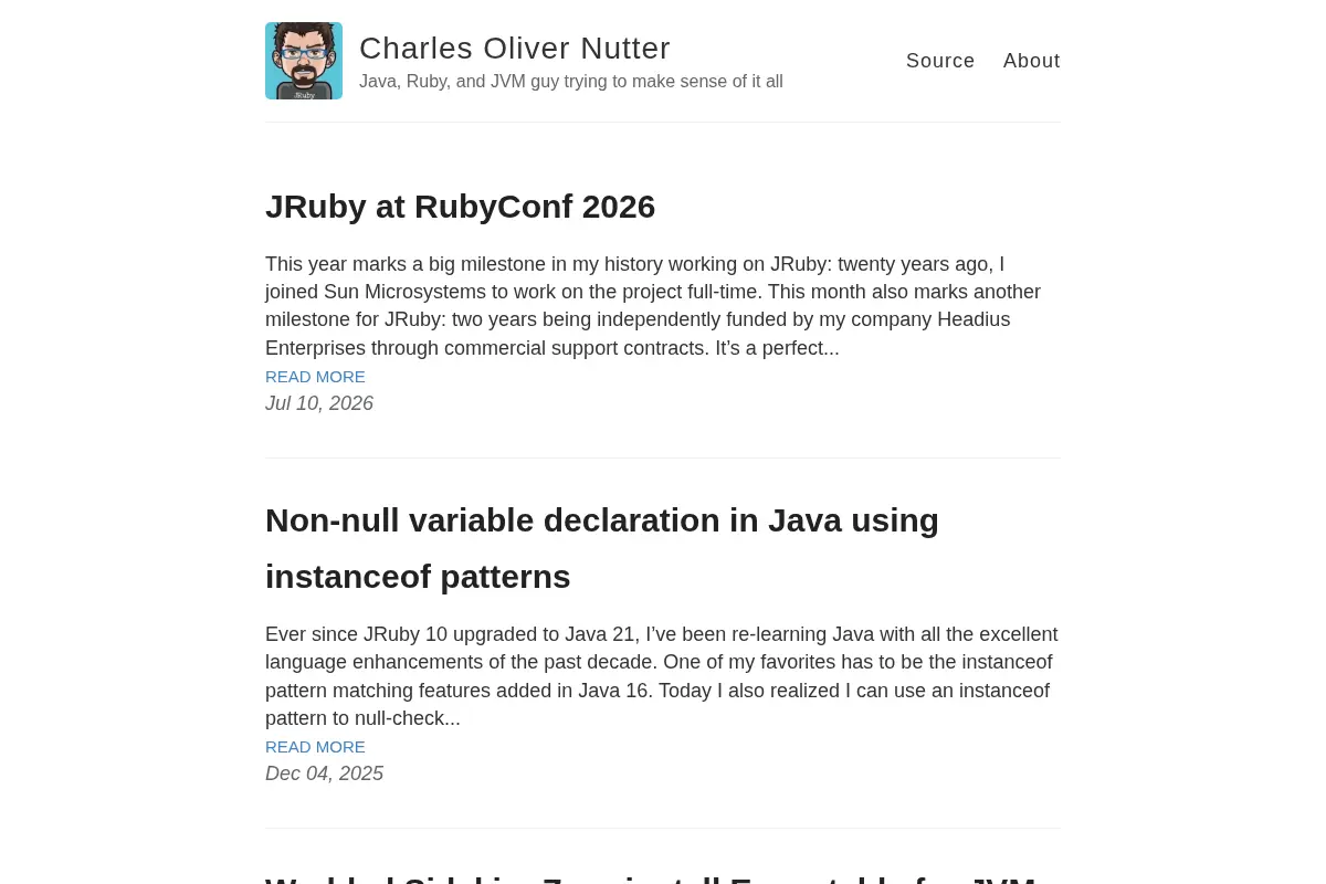 Charles Oliver Nutter's Blog