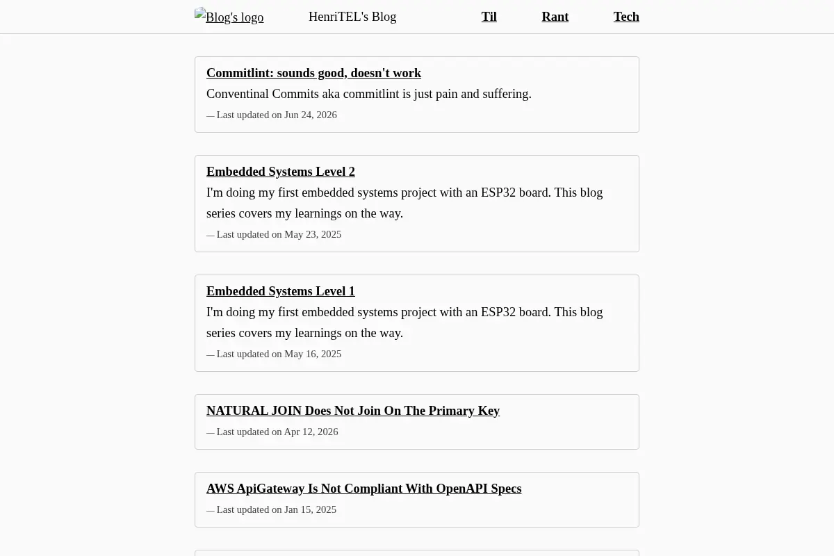 HenriTEL's Blog