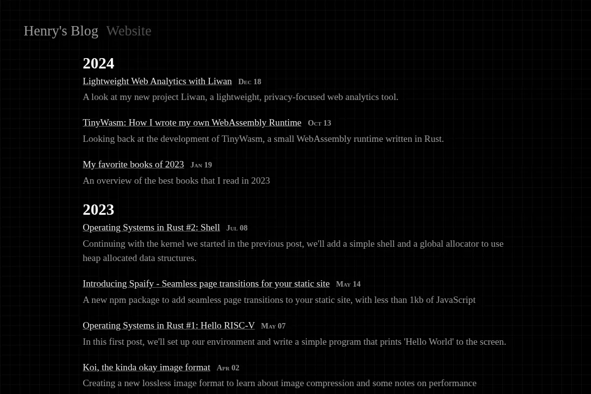 henry's blog
