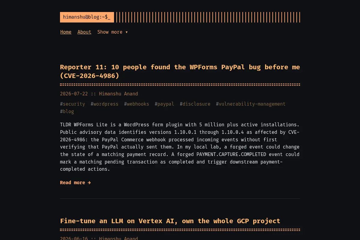 Himanshu Anand :: Security & Other Notes