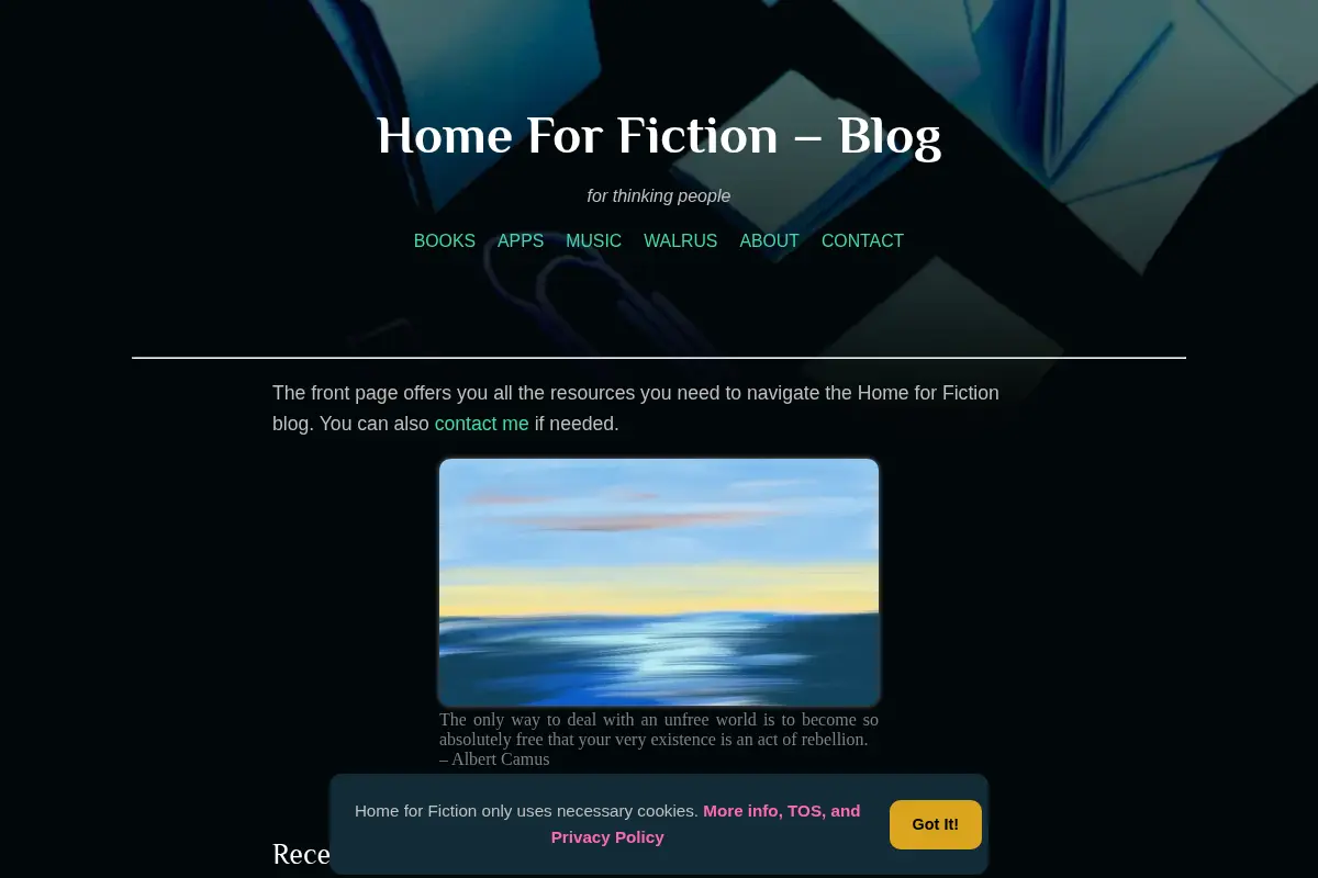 Home For Fiction - Blog