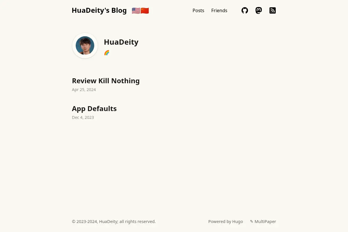 HuaDeity's Blog