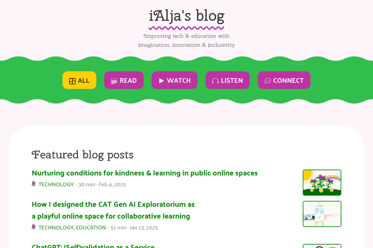 iAlja’s writing & other content