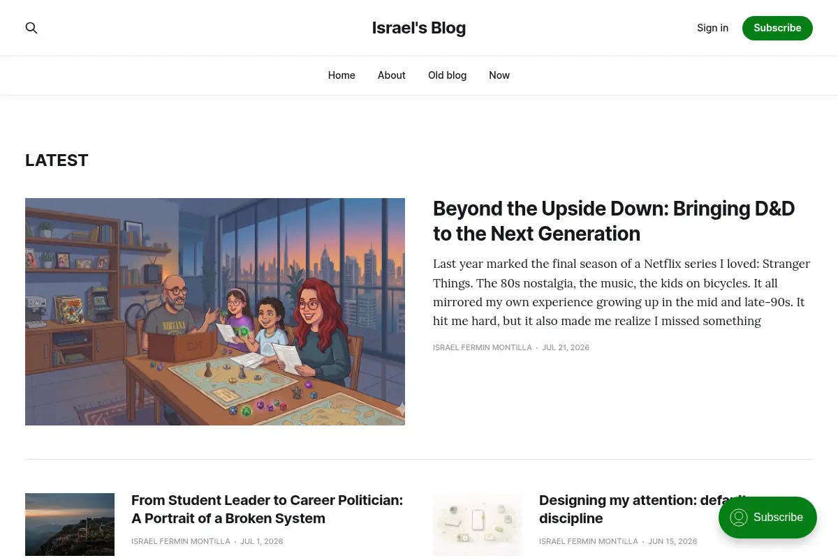 Israel's Blog