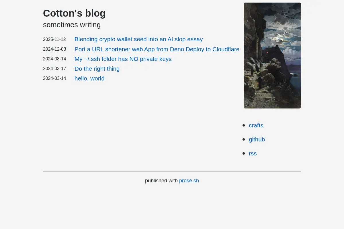 Cotton's blog