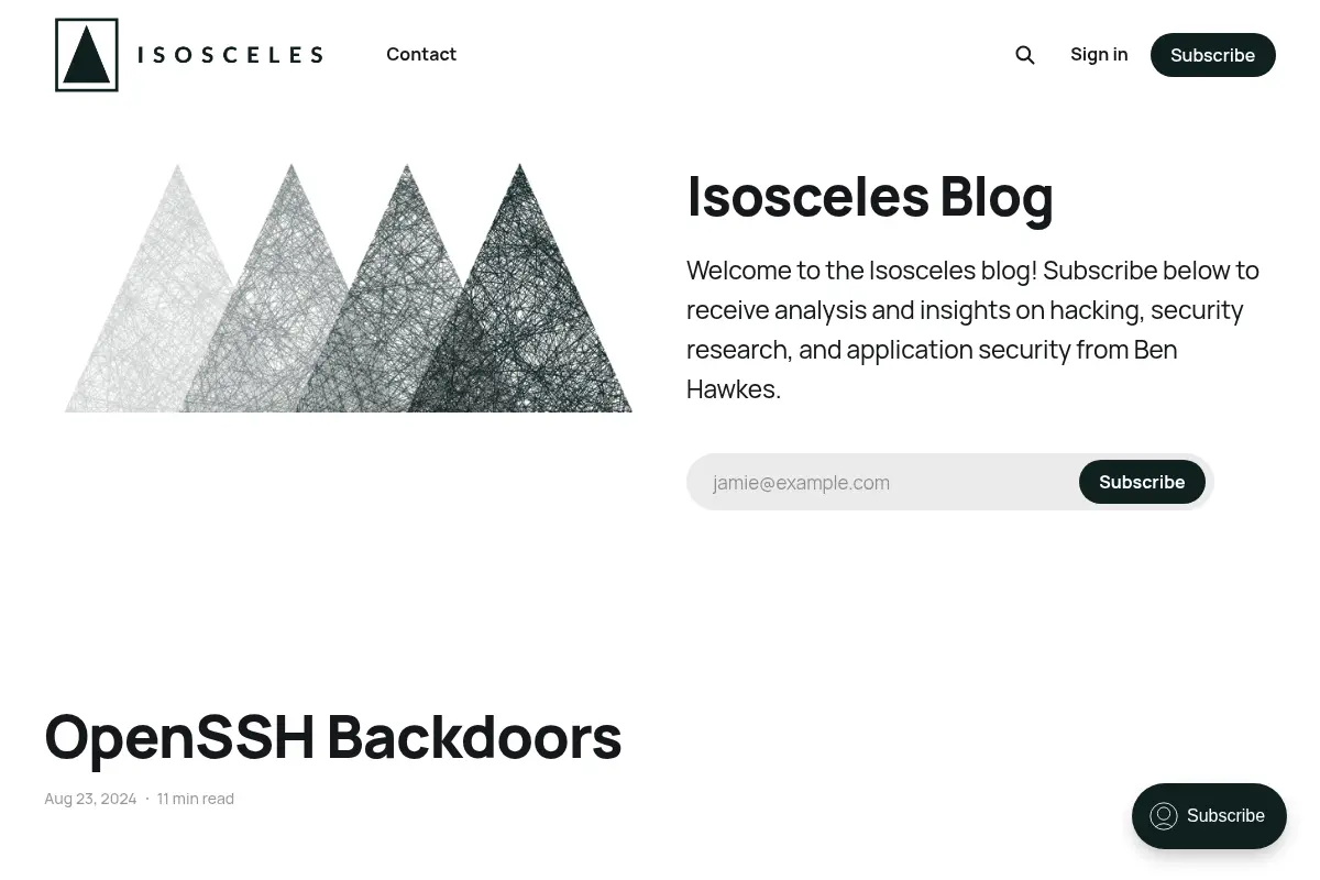 Isosceles Blog