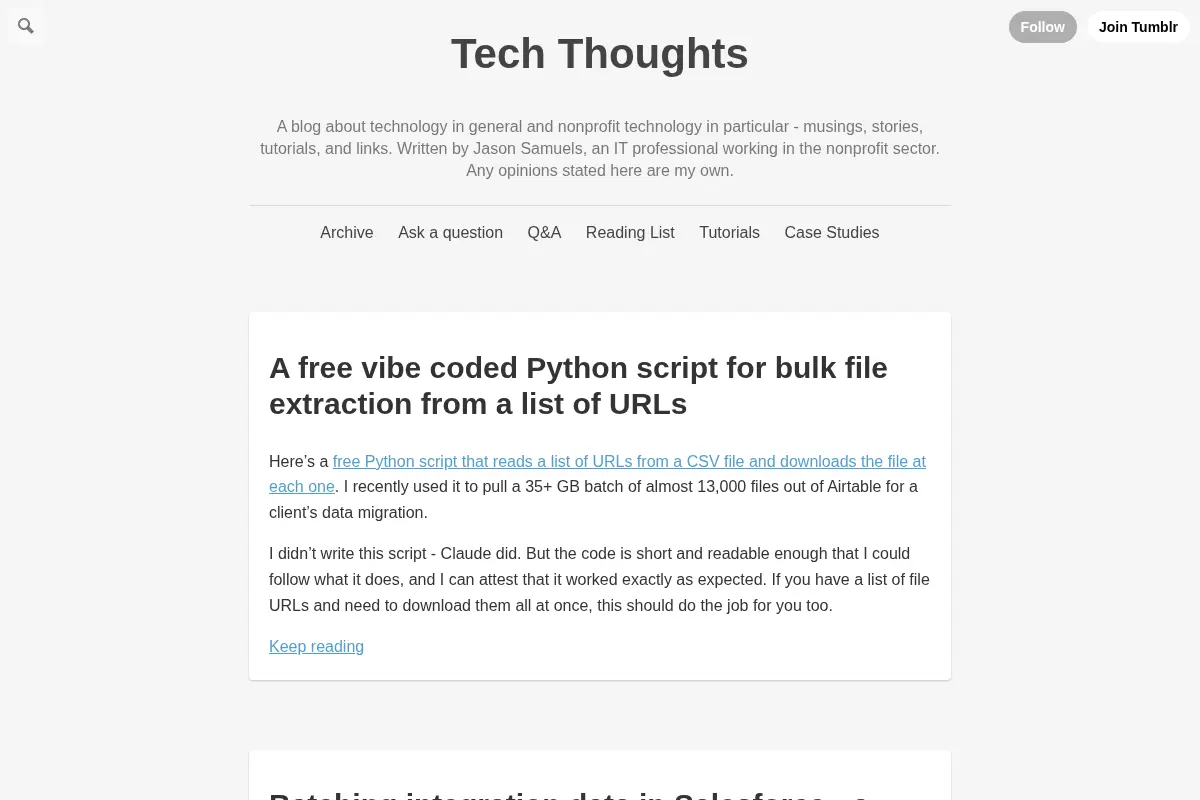 Tech Thoughts