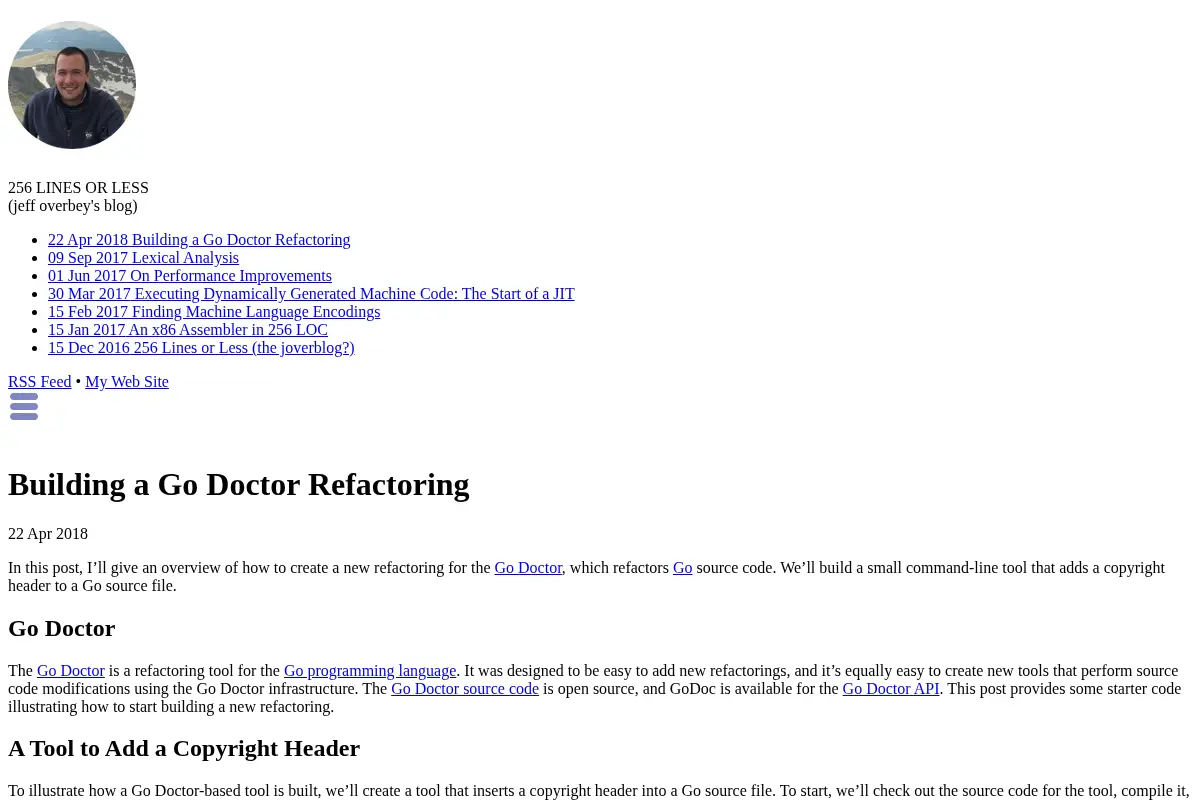 256LOL - Jeff Overbey's Blog - 256 Lines or Less