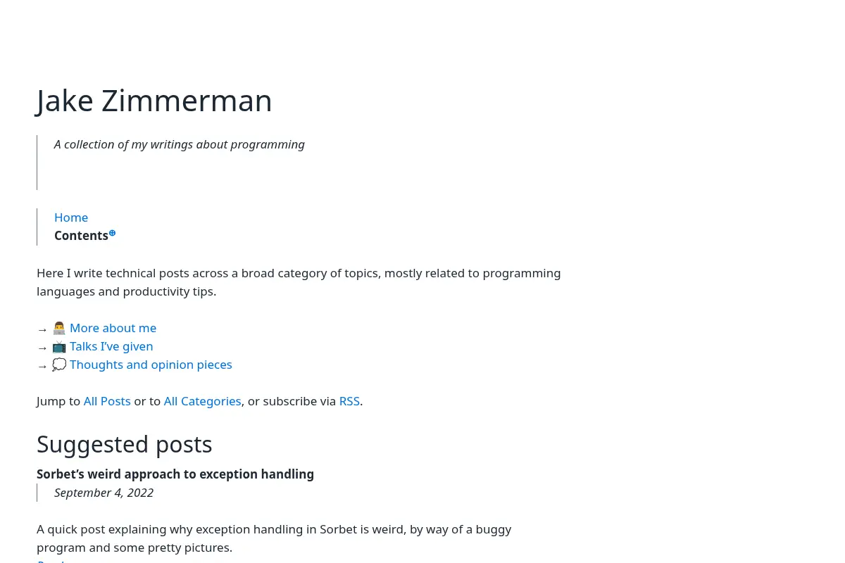 Jake Zimmerman's Blog