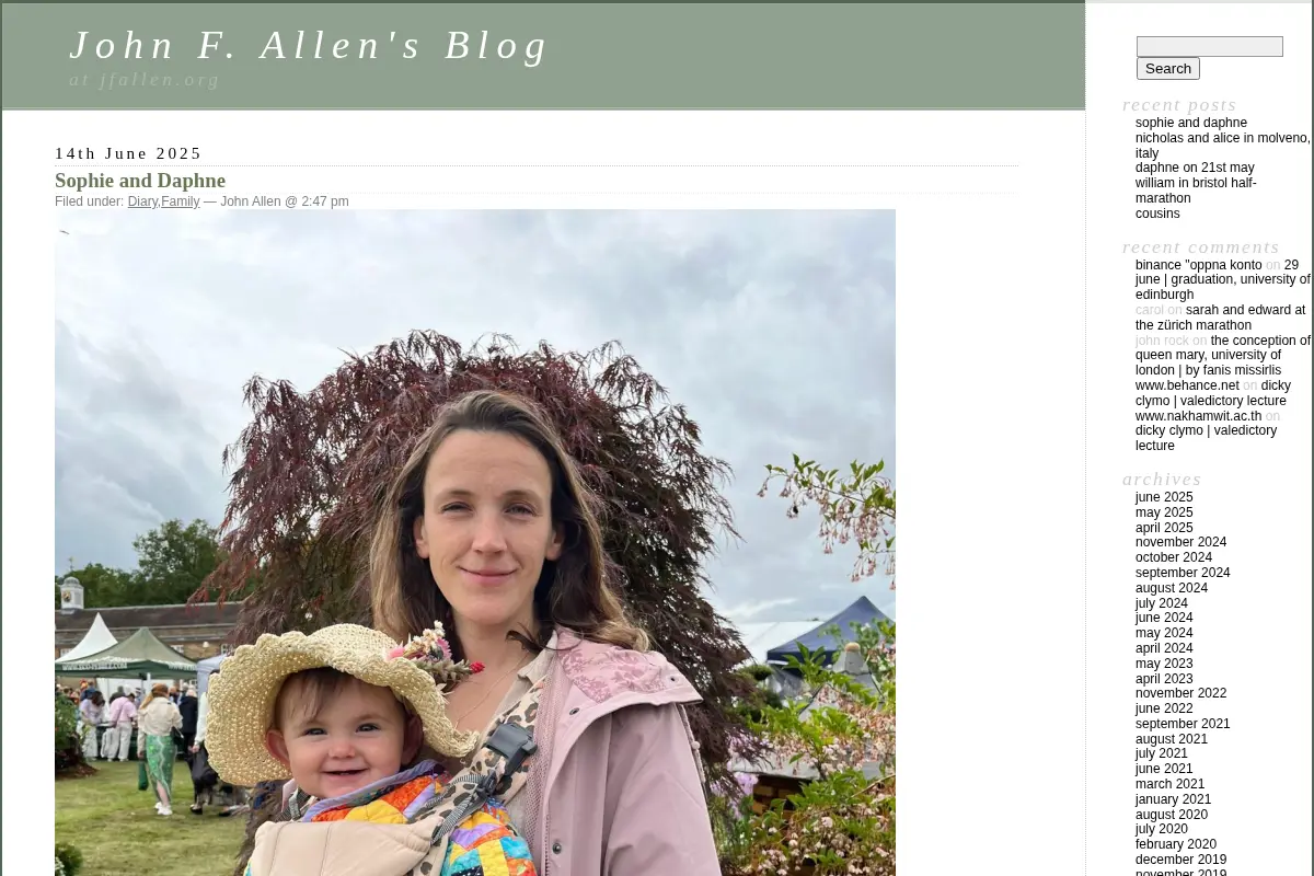 John F. Allen's Blog