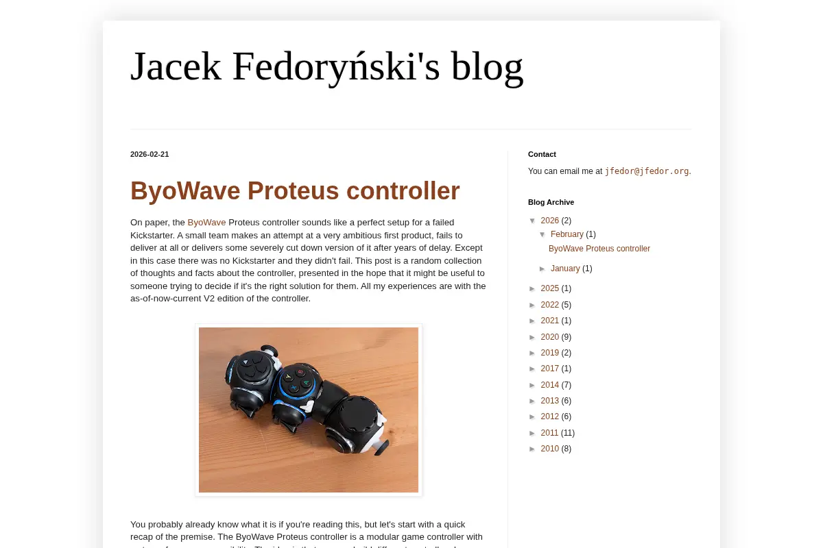 Jacek Fedoryński's blog
