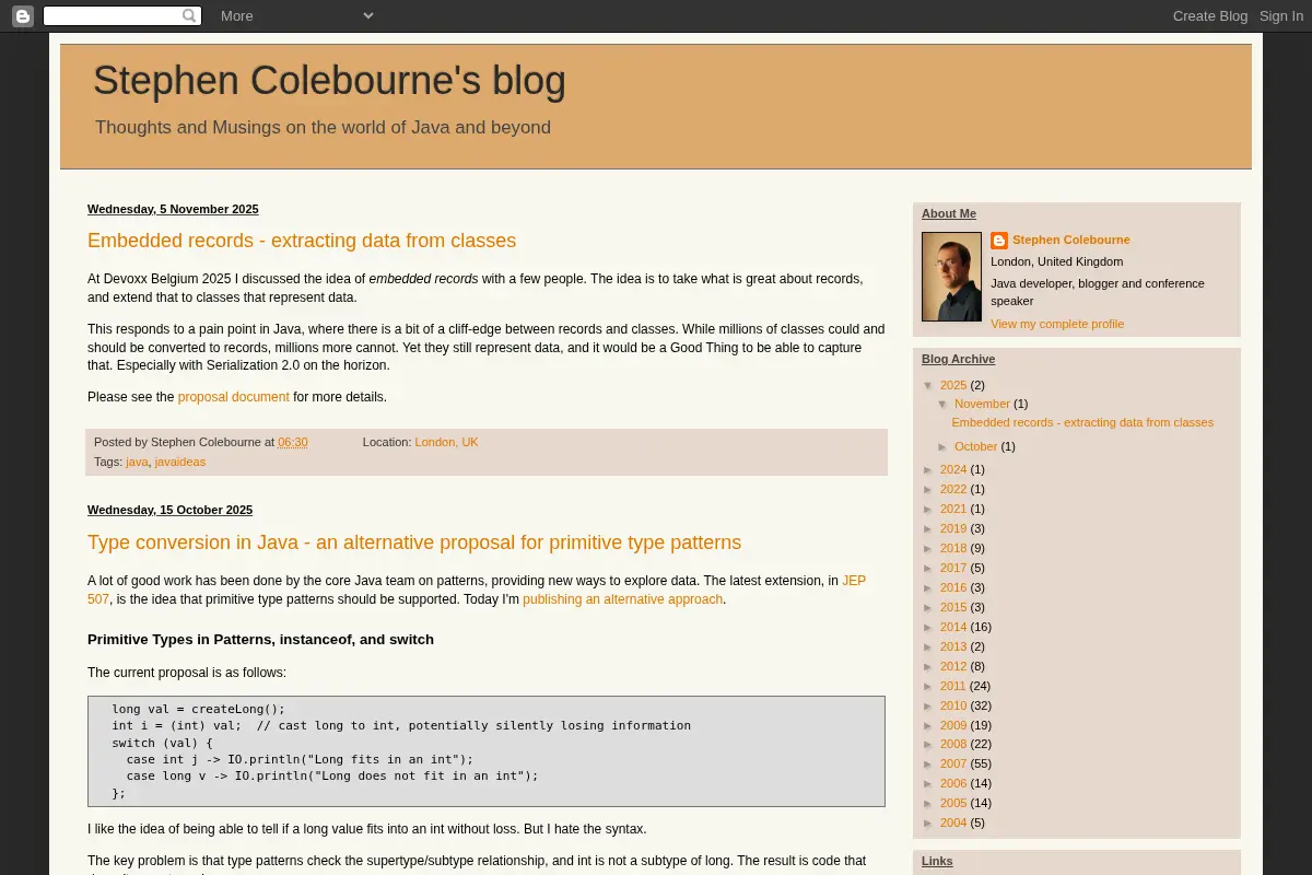 Stephen Colebourne's blog