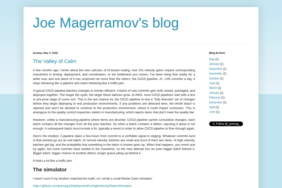 Joe Magerramov's blog