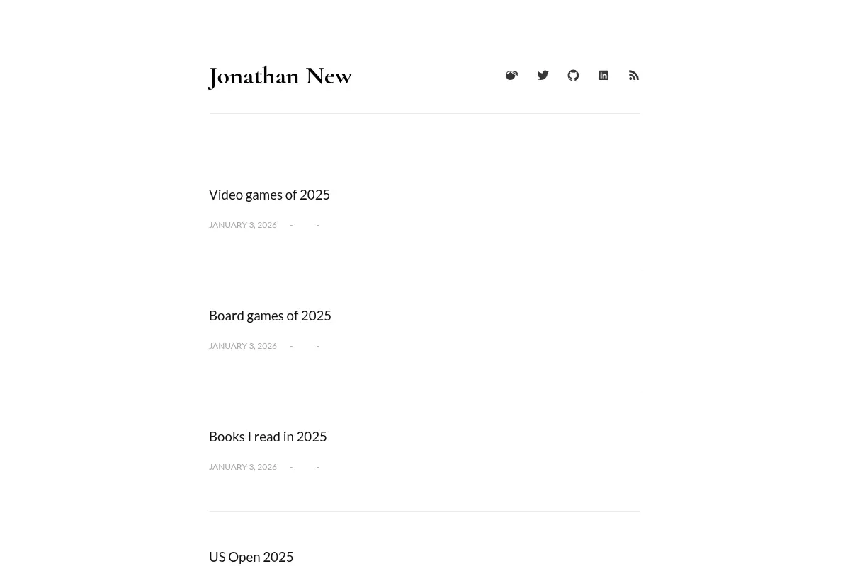 Jonathan New's Blog
