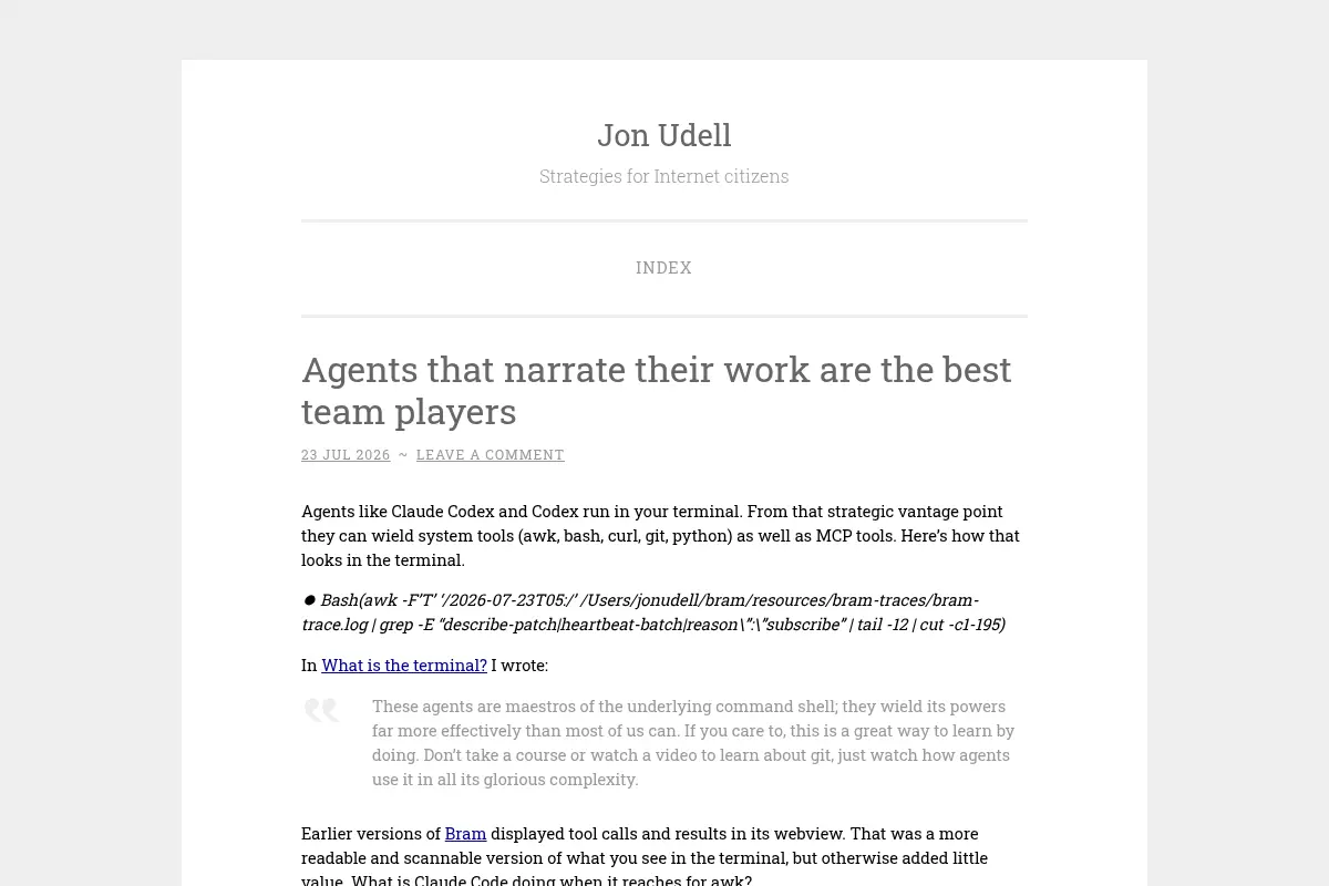 Jon Udell – Strategies for Internet citizens