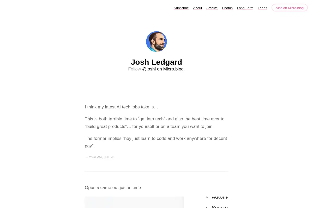 Josh Ledgard's Personal Blog