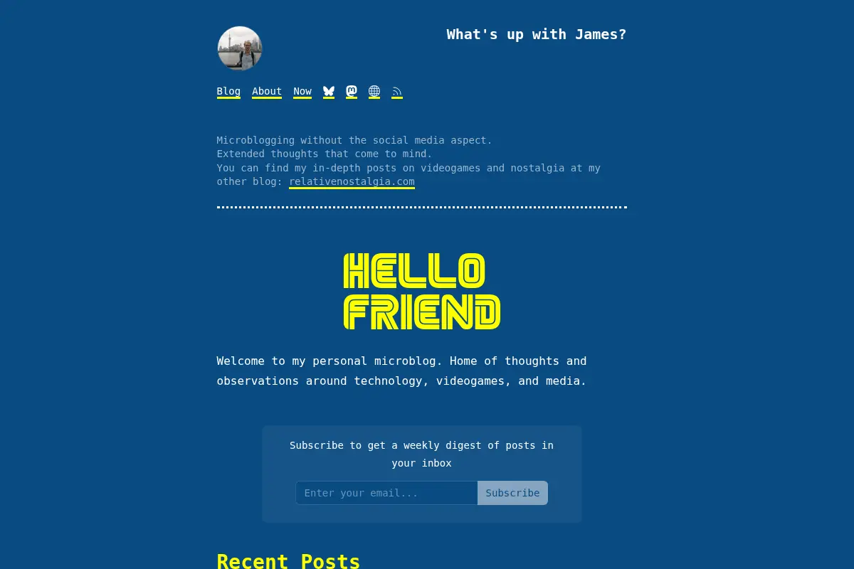 James Sweeting's microblog