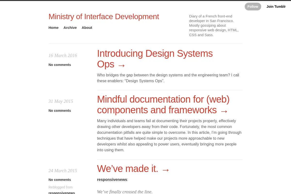 Ministry of Interface Development