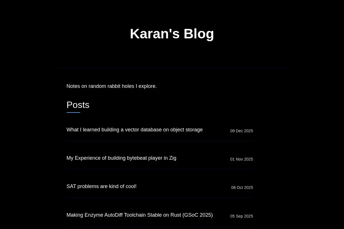 Karan's Blog