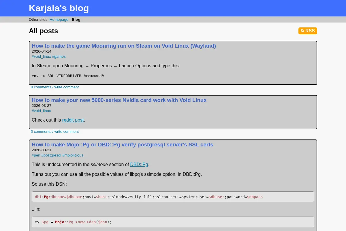 Karjala's blog