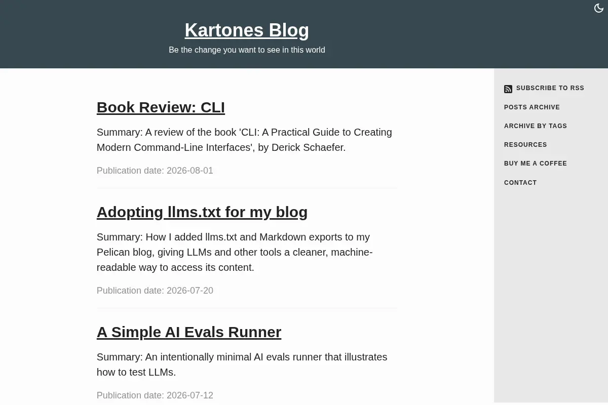 Kartones Blog