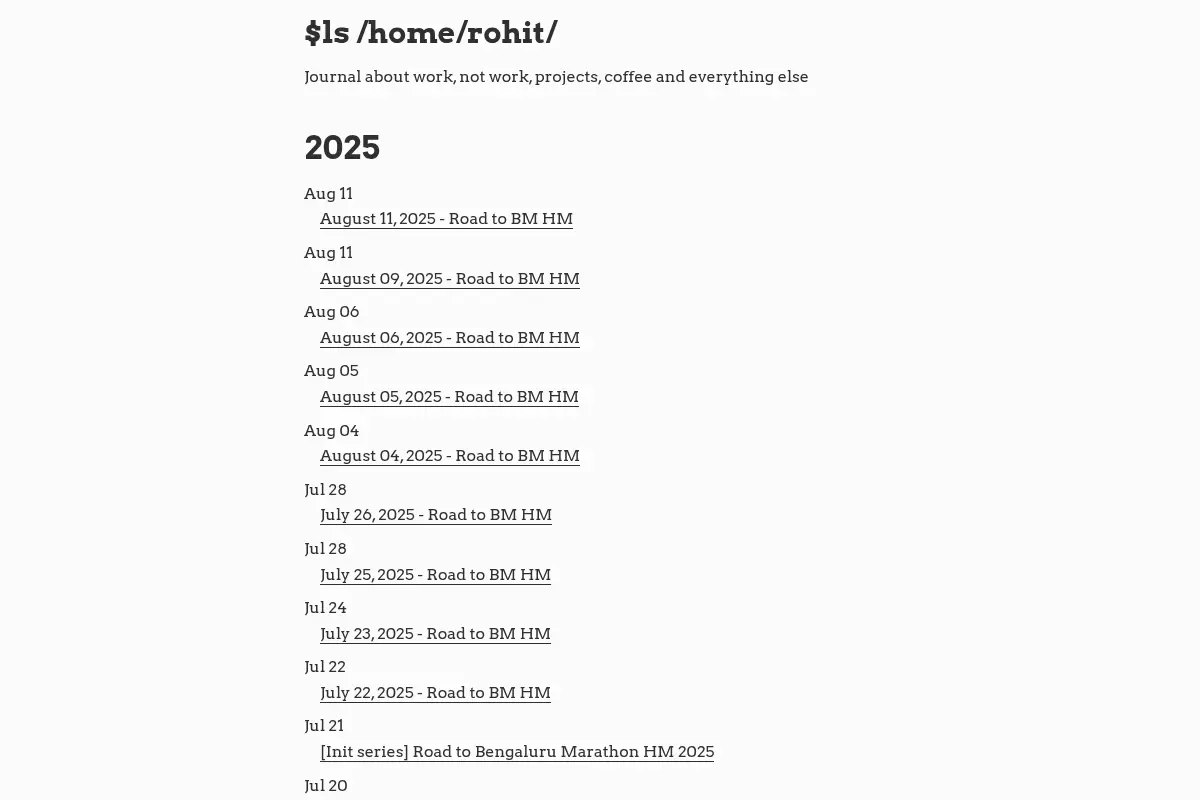 $ls /home/rohit/