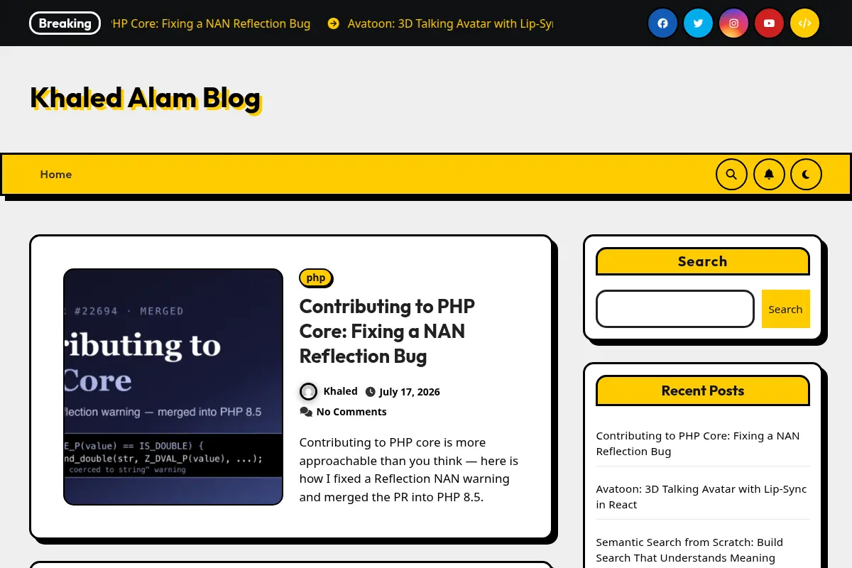 Khaled Alam Blog