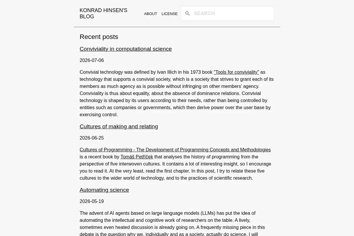 Konrad Hinsen's blog